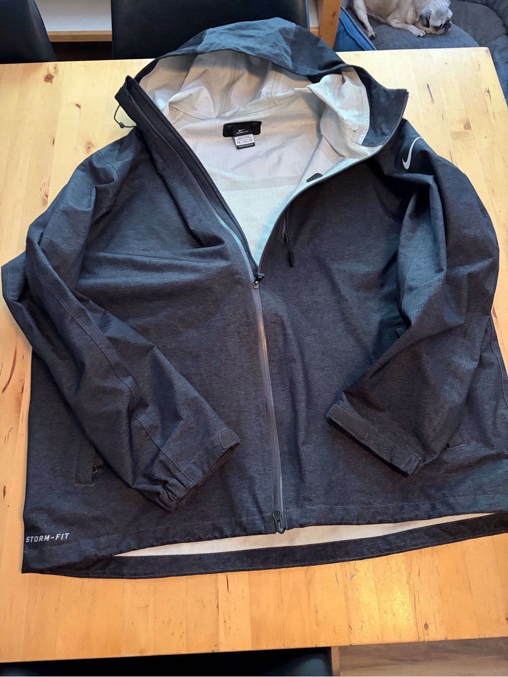 Nike Men’s Dark Charcoal Storm-Fit Hooded Performance Jacket